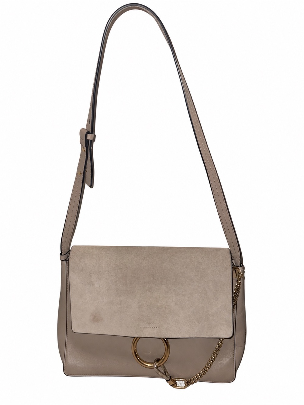 Chloe Medium Calfskin and Suede Faye crossbody bag